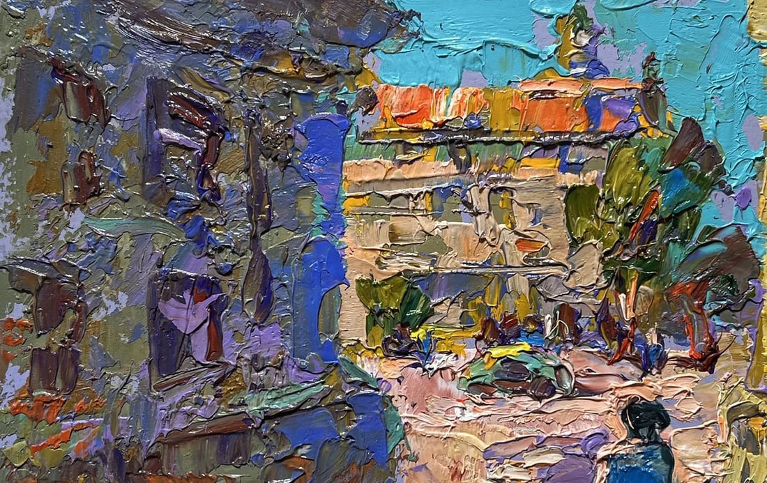 Oil painting Quiet city street Alex Kalenyuk - 7