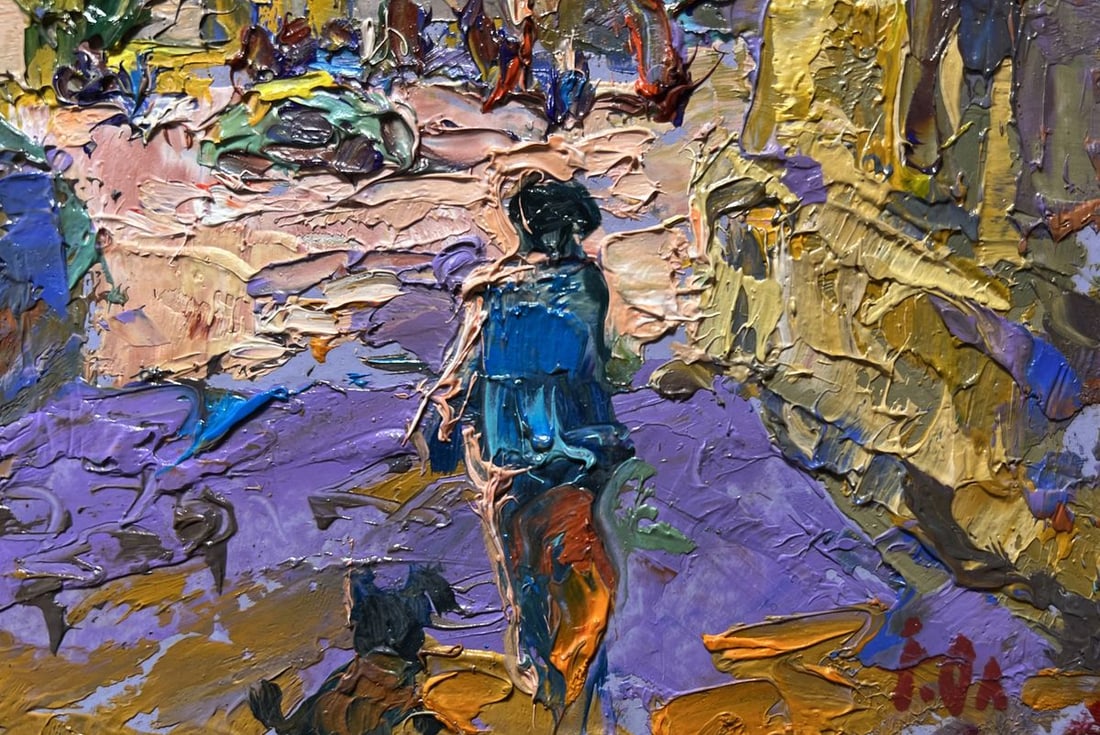 Oil painting Quiet city street Alex Kalenyuk - 9