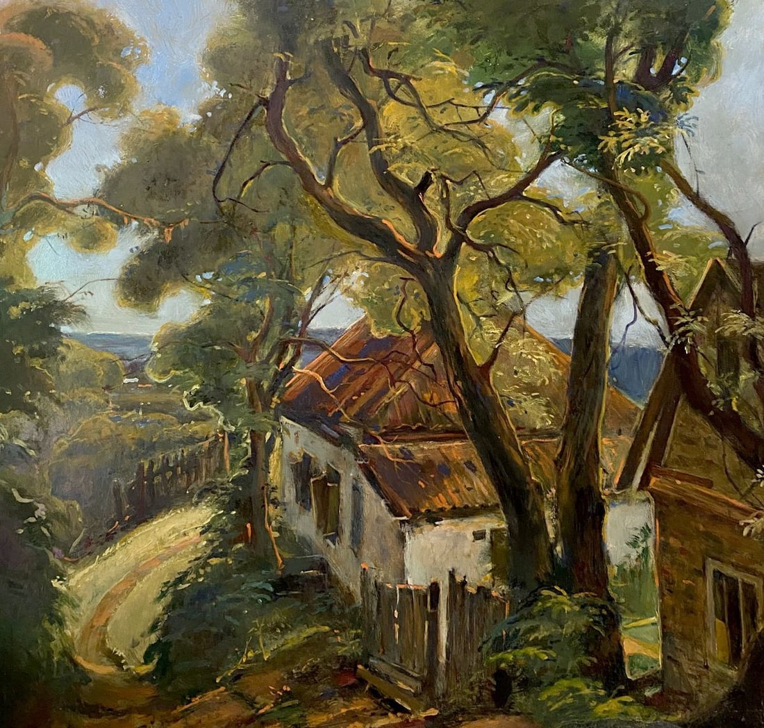 Oil painting House on the outskirts Litvinov Oleg Arkad'yevich (1 of 12)