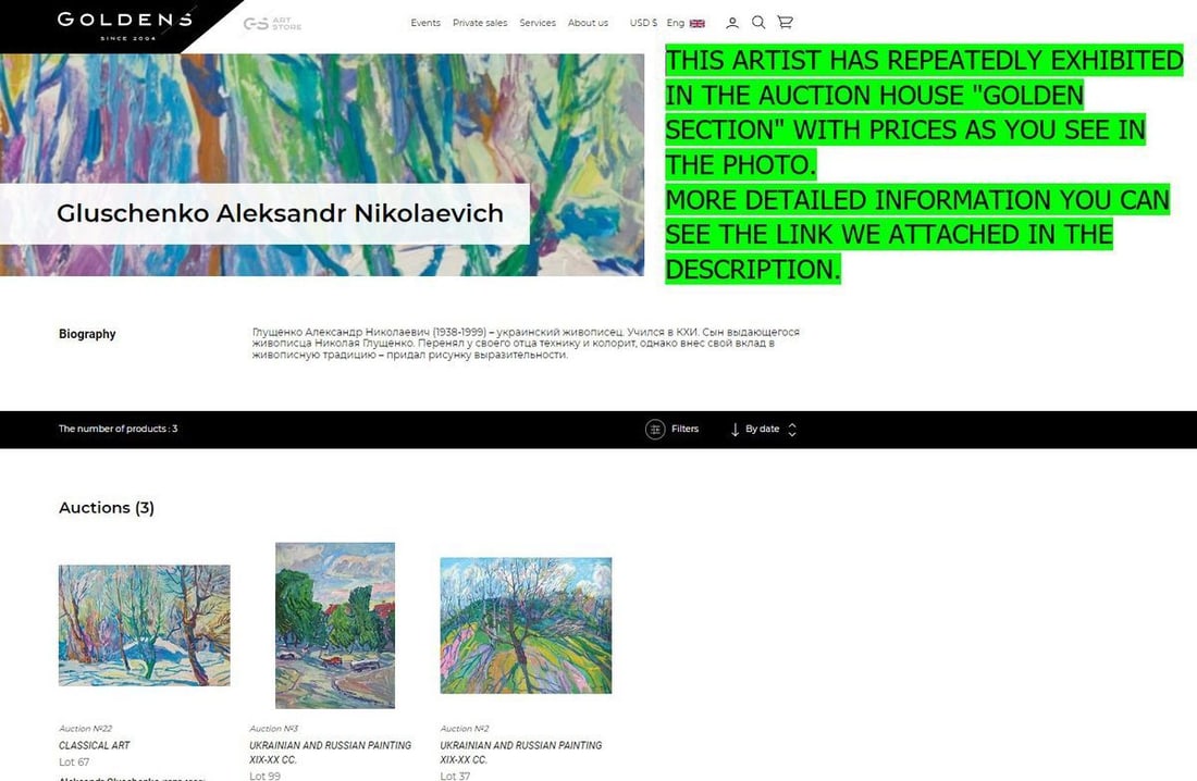 Oil painting In the garden Aleksandr Gluschenko - 7