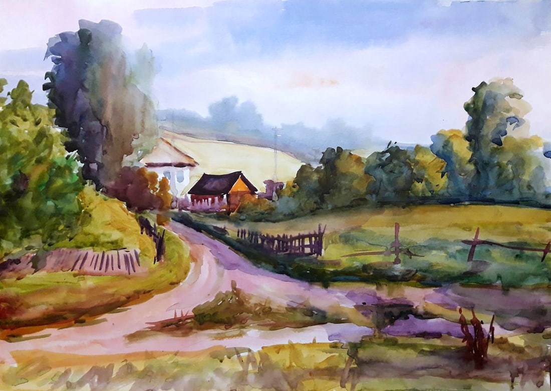 Watercolor painting Dawn Serdyuk Boris Petrovich (1 of 5)
