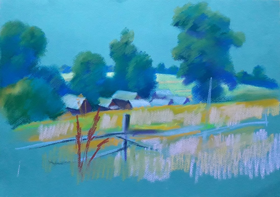 Pastel painting Somewhere on the outskirts Serdyuk Boris Petrovich (1 of 5)