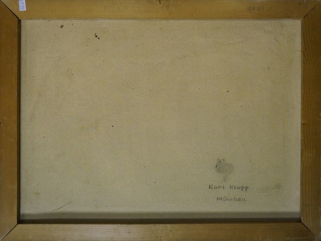 Oil painting Medieval castle Karl Klupp Munchen - 7