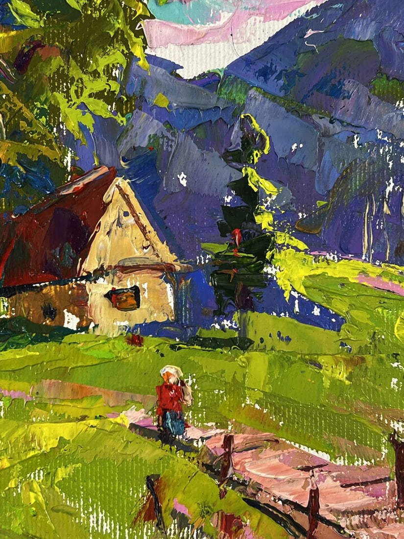 Oil painting Mountain houses Oleksiy Ivanyuk - 10