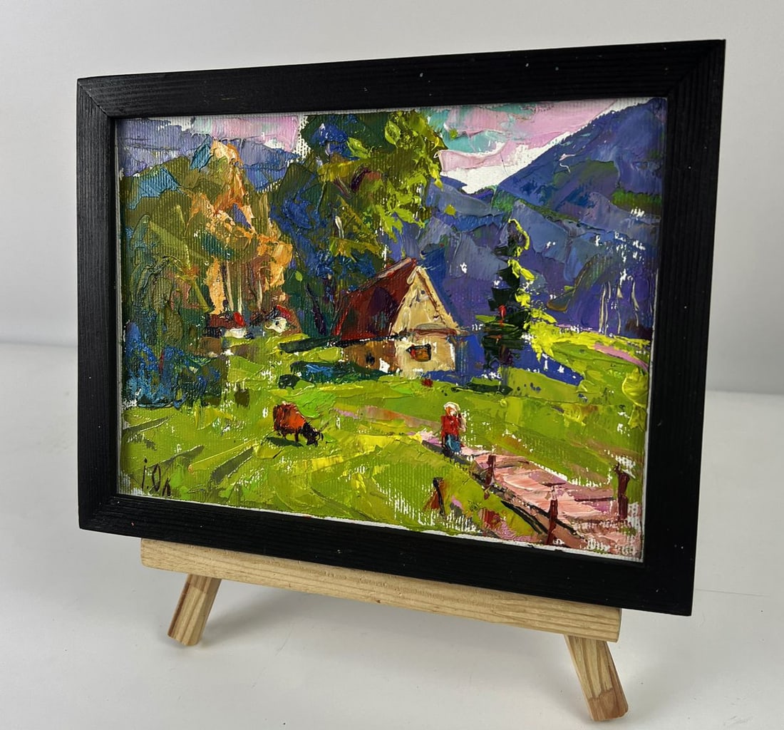 Oil painting Mountain houses Oleksiy Ivanyuk - 2