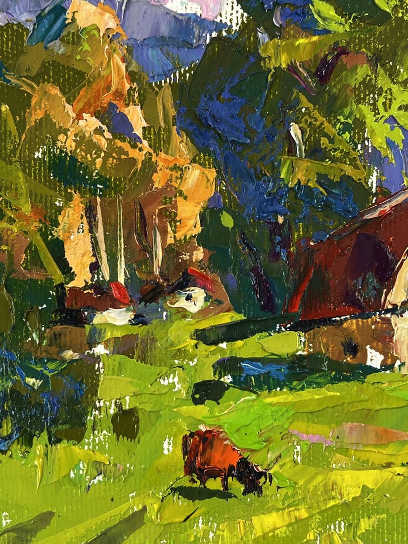 Oil painting Mountain houses Oleksiy Ivanyuk - 4