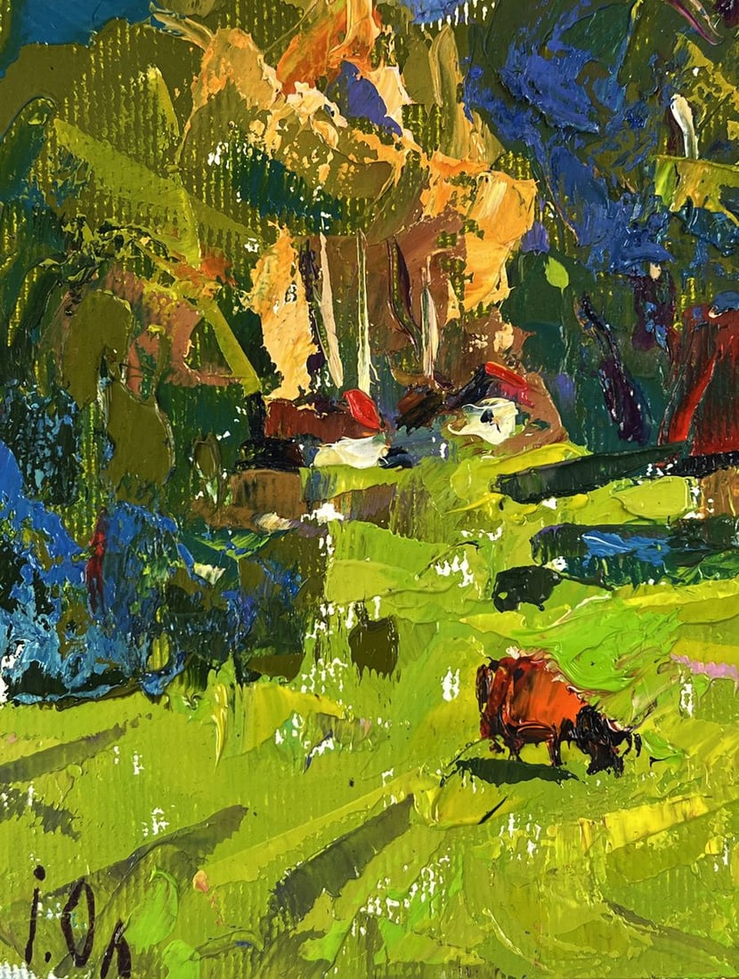 Oil painting Mountain houses Oleksiy Ivanyuk - 5