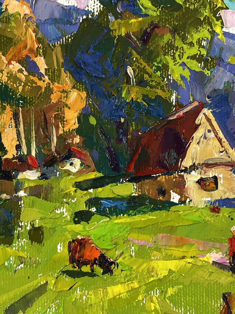 Oil painting Mountain houses Oleksiy Ivanyuk - 6