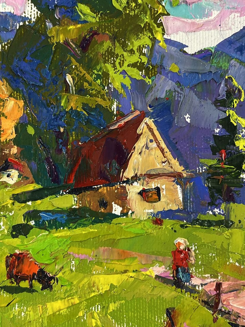 Oil painting Mountain houses Oleksiy Ivanyuk - 8