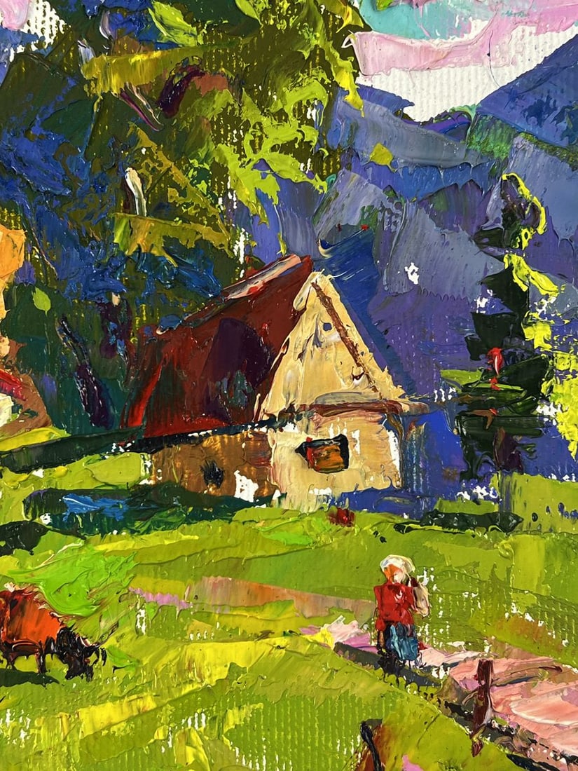 Oil painting Mountain houses Oleksiy Ivanyuk - 9