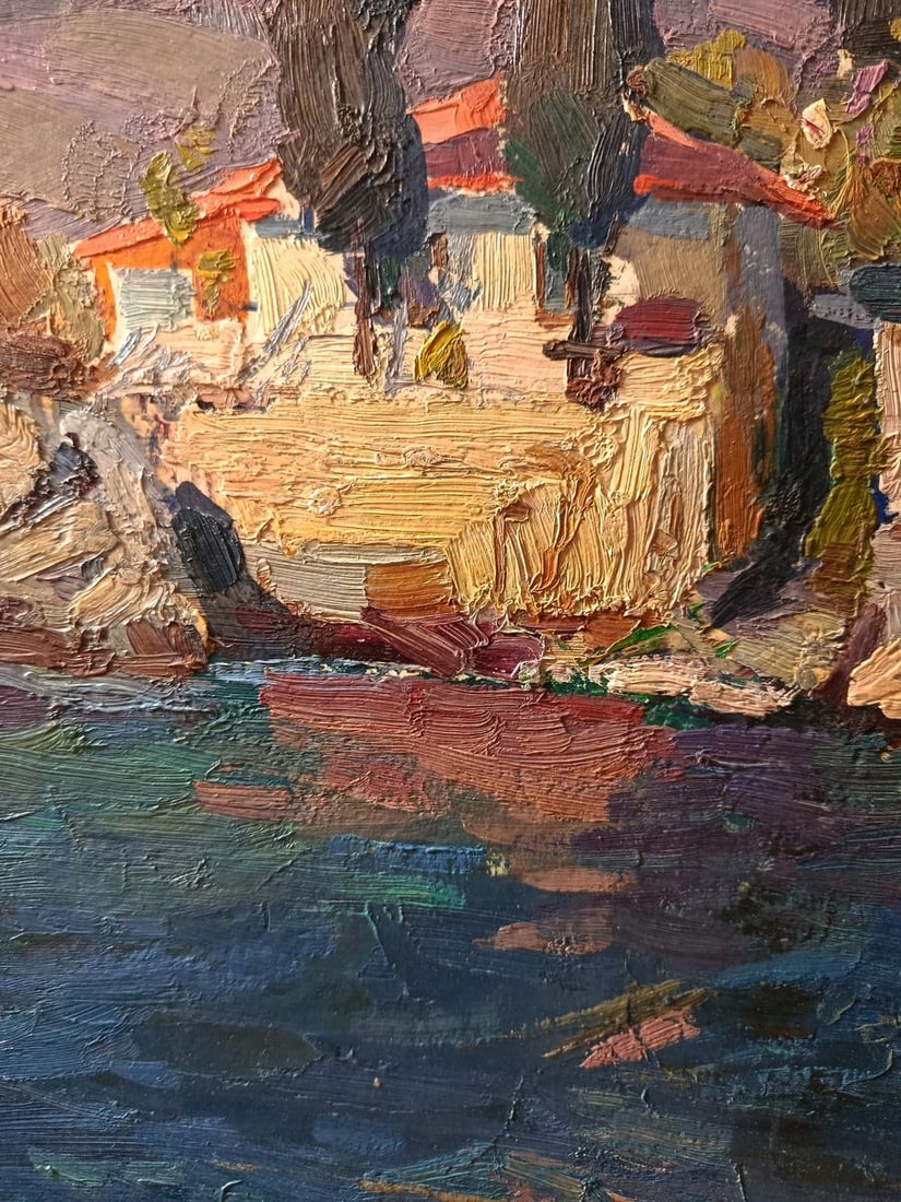 Oil painting On the mountain bank of the river Petro Kolomoytsev - 6