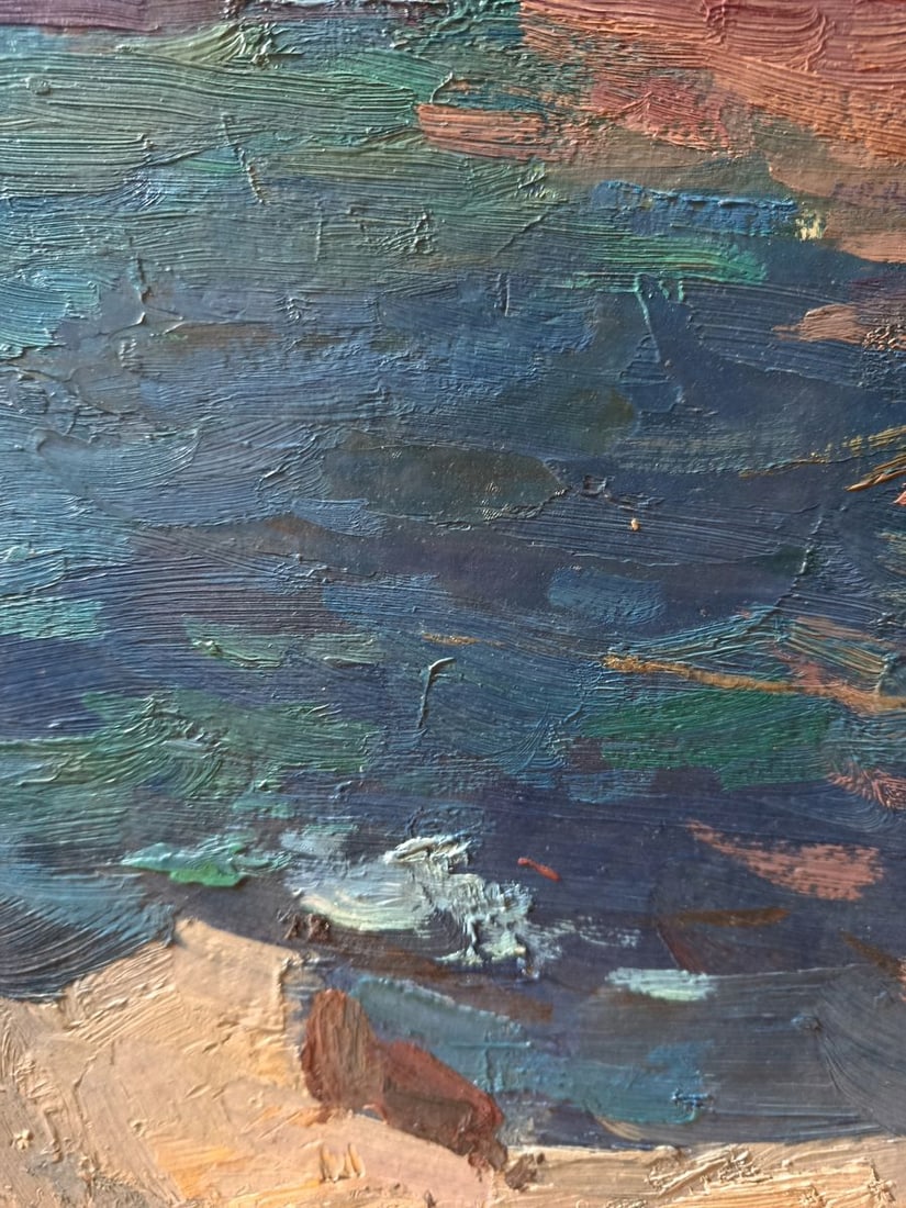 Oil painting On the mountain bank of the river Petro Kolomoytsev - 8