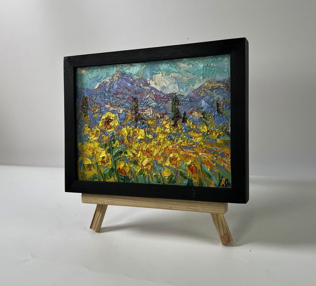 Oil painting Sunflowers field Oleksiy Ivanyuk - 2