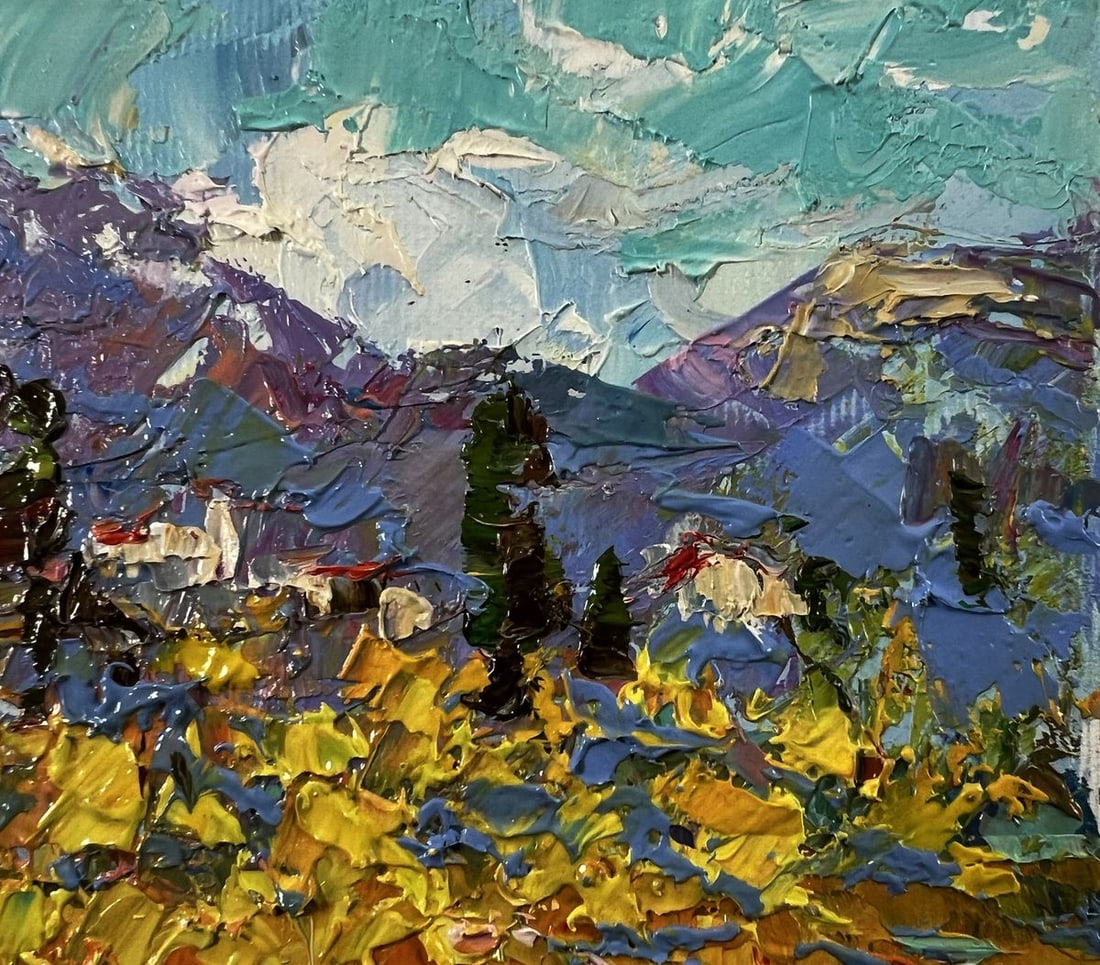 Oil painting Sunflowers field Oleksiy Ivanyuk - 4