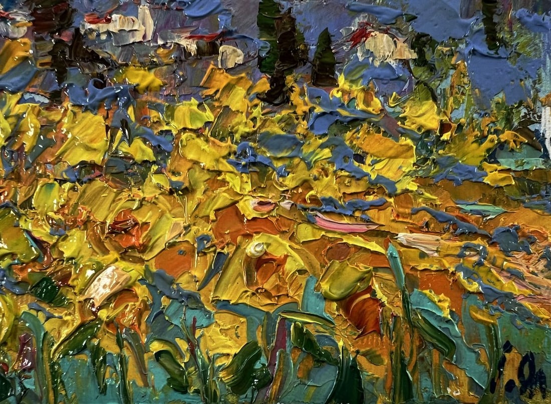 Oil painting Sunflowers field Oleksiy Ivanyuk - 7