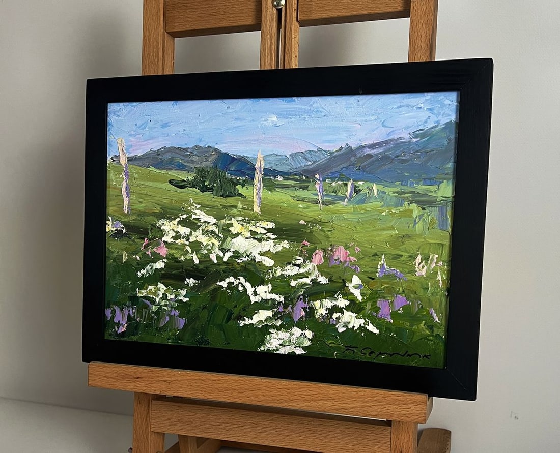 Oil painting Flowering mountain fields Boris Serdyuk - 2