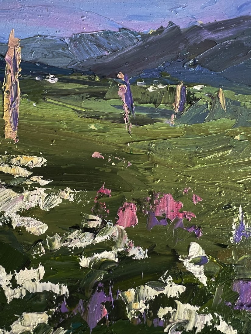 Oil painting Flowering mountain fields Boris Serdyuk - 4