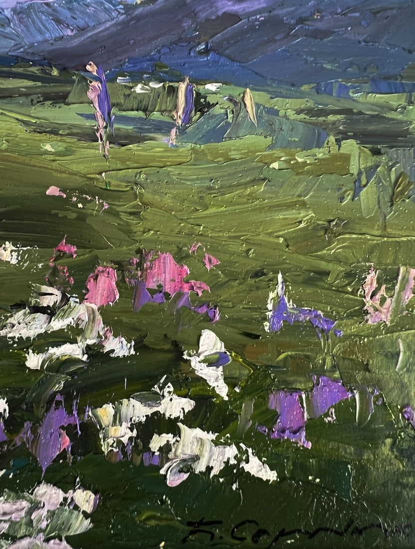 Oil painting Flowering mountain fields Boris Serdyuk - 6