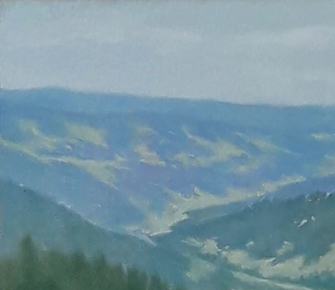 Oil painting View of forested mountains Vasily Korkishko - 5