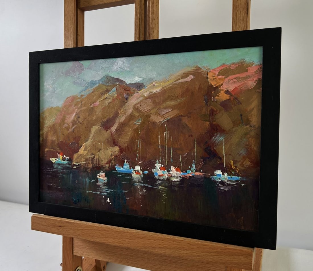 Oil painting Sails against the backdrop of mountains Yuriy Suprunchuk - 2