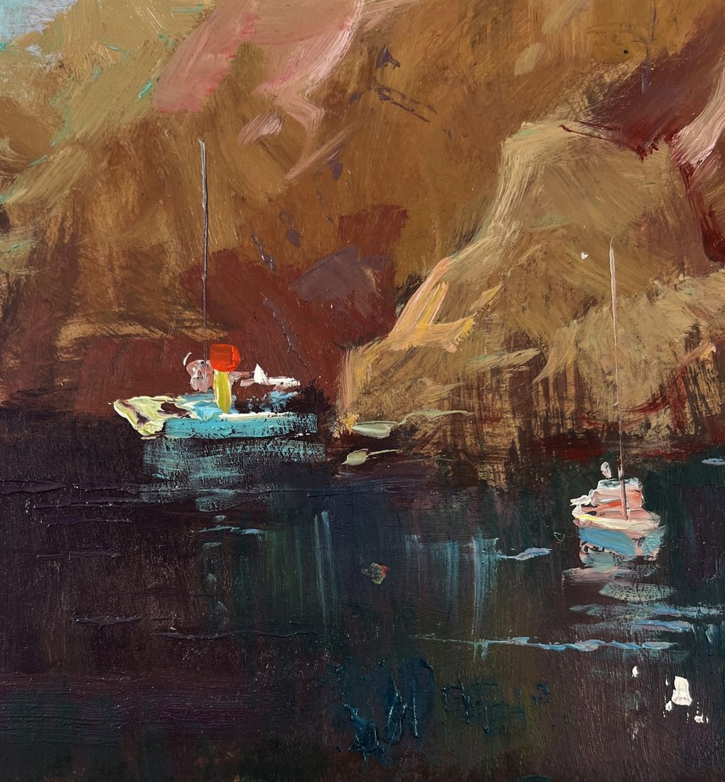 Oil painting Sails against the backdrop of mountains Yuriy Suprunchuk - 7