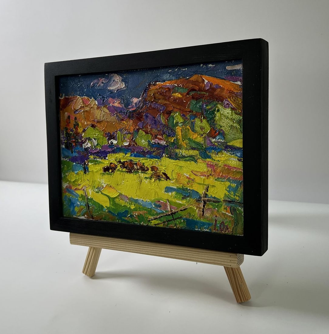 Oil painting Meadows near the mountains Oleksiy Ivanyuk - 2