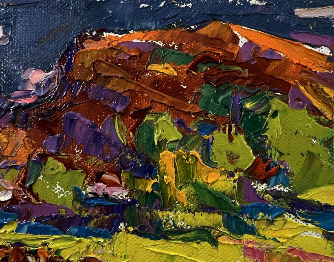 Oil painting Meadows near the mountains Oleksiy Ivanyuk - 4