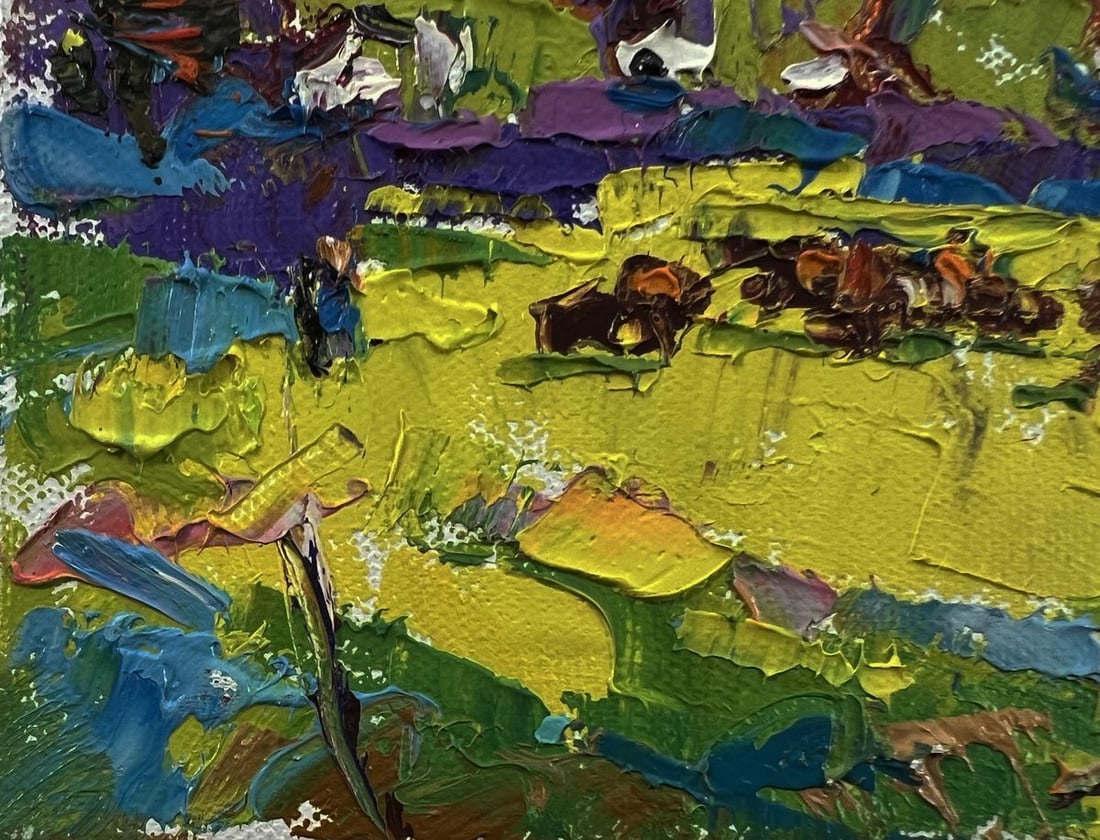 Oil painting Meadows near the mountains Oleksiy Ivanyuk - 6