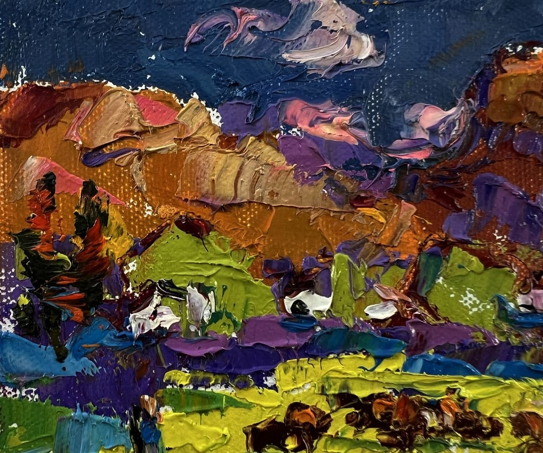 Oil painting Meadows near the mountains Oleksiy Ivanyuk - 7