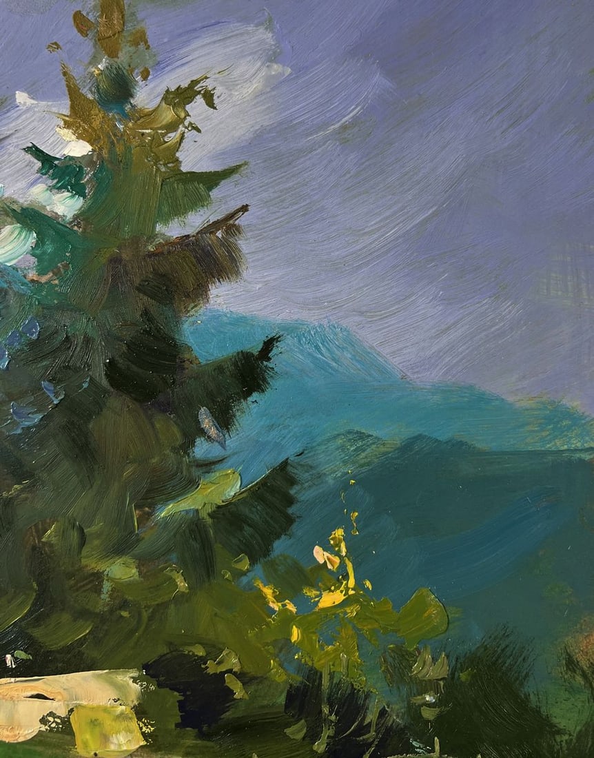 Oil painting Village in the mountains Yuriy Suprunchuk - 4