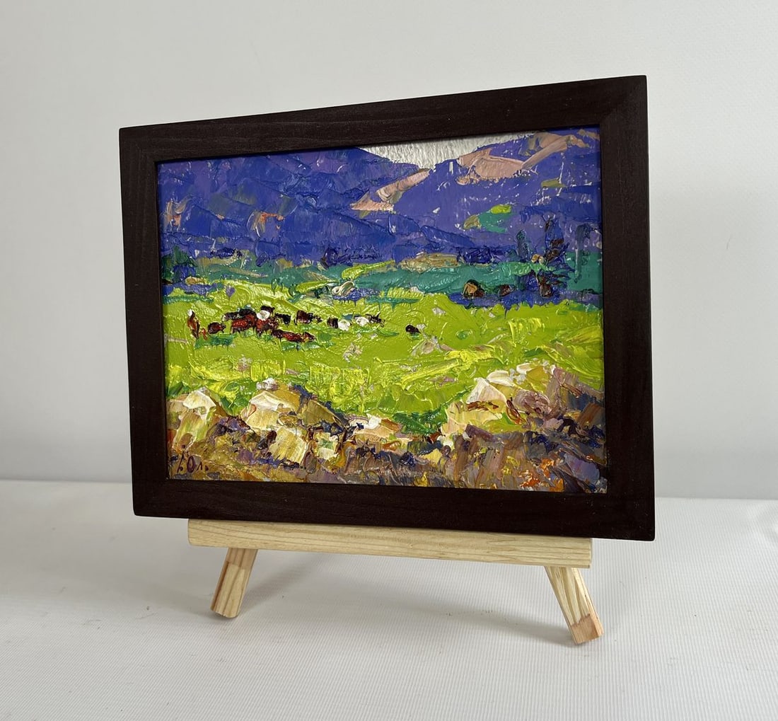 Oil painting In the spring meadows Alex Kalenyuk - 2