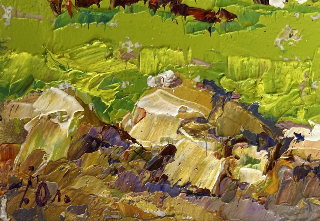 Oil painting In the spring meadows Alex Kalenyuk - 7