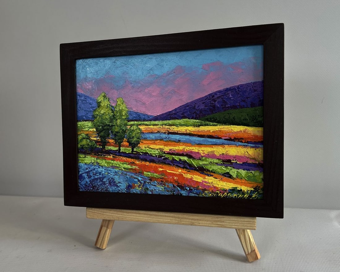 Oil painting Gentle pink sunset V. Zadorozhnya - 2