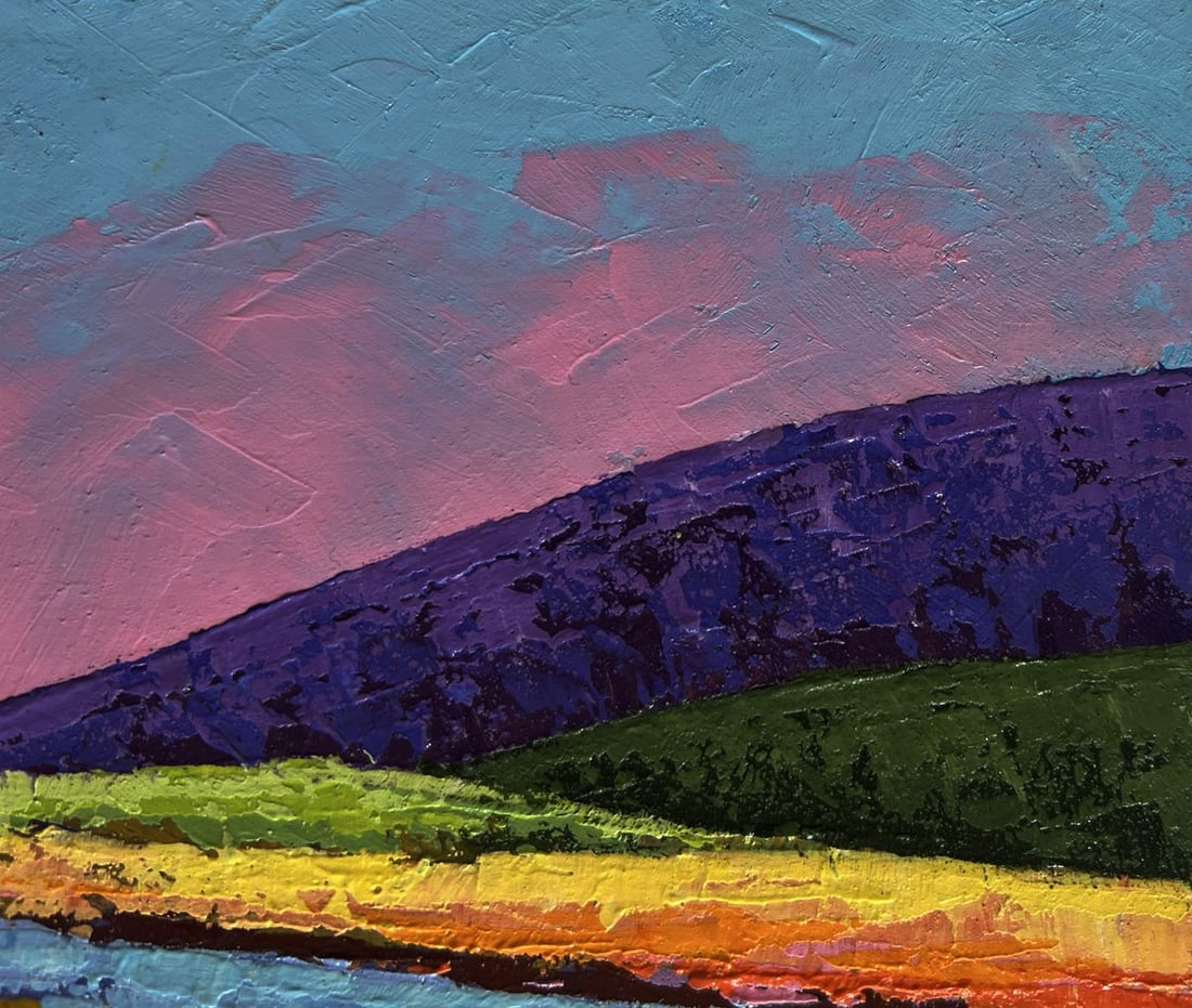 Oil painting Gentle pink sunset V. Zadorozhnya - 4