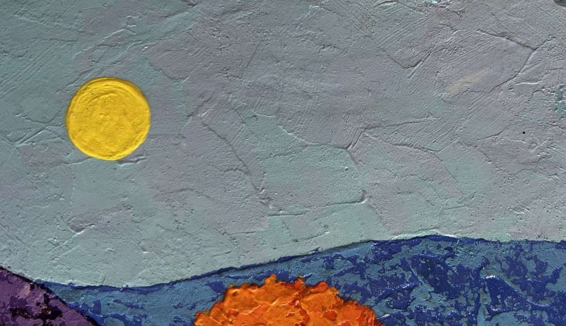 Oil painting A lonely tree in a field V. Zadorozhnya - 4