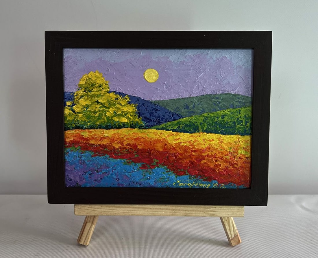 Oil painting Twilight in the Mountains V. Zadorozhnya (1 of 8)