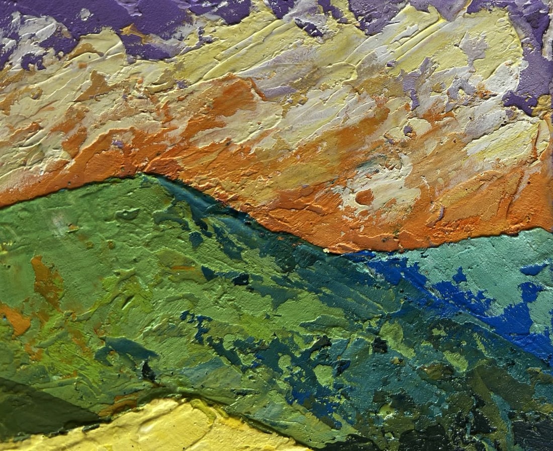 Oil painting Sunset on the top of the mountain V. Zadorozhnya - 4