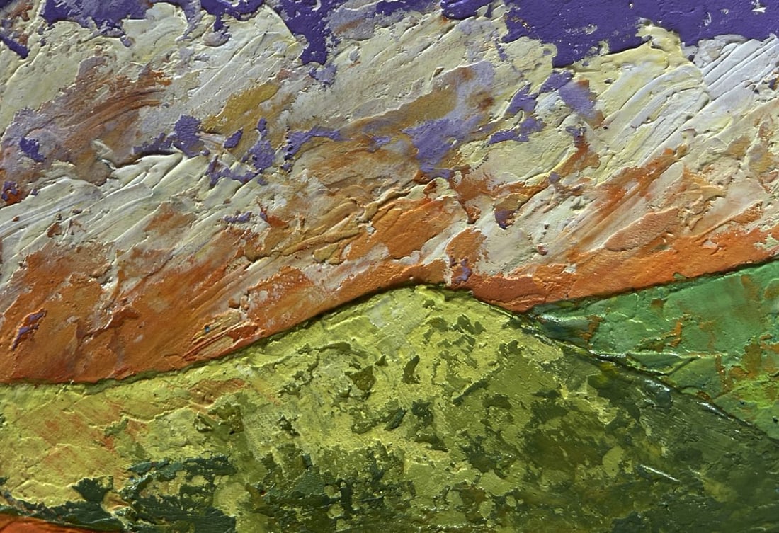 Oil painting Sunset on the top of the mountain V. Zadorozhnya - 5