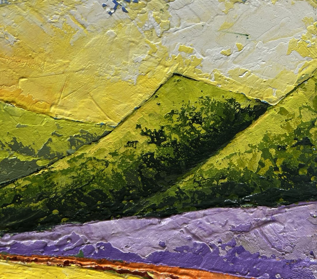 Oil painting Sunset behind the mountains V. Zadorozhnya - 4