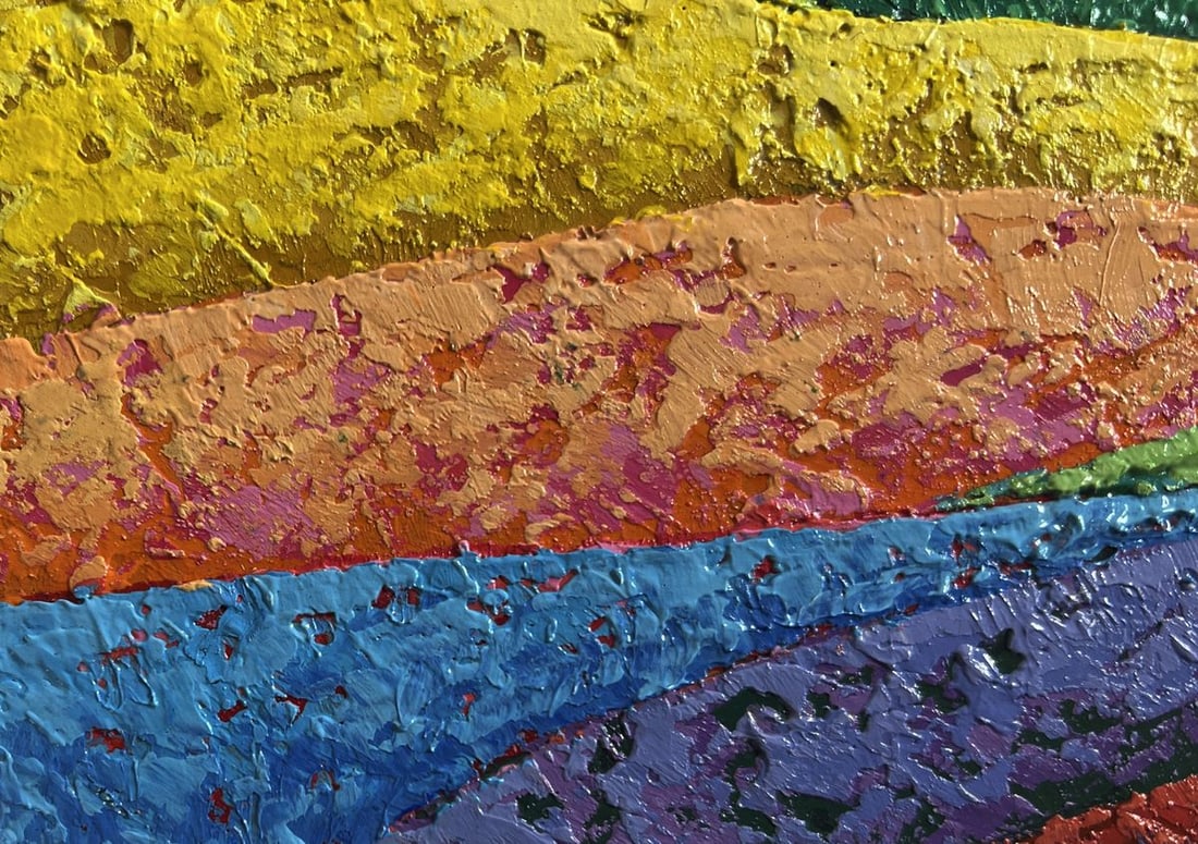 Oil painting Sunset rays over a mountain valley V. Zadorozhnya - 5