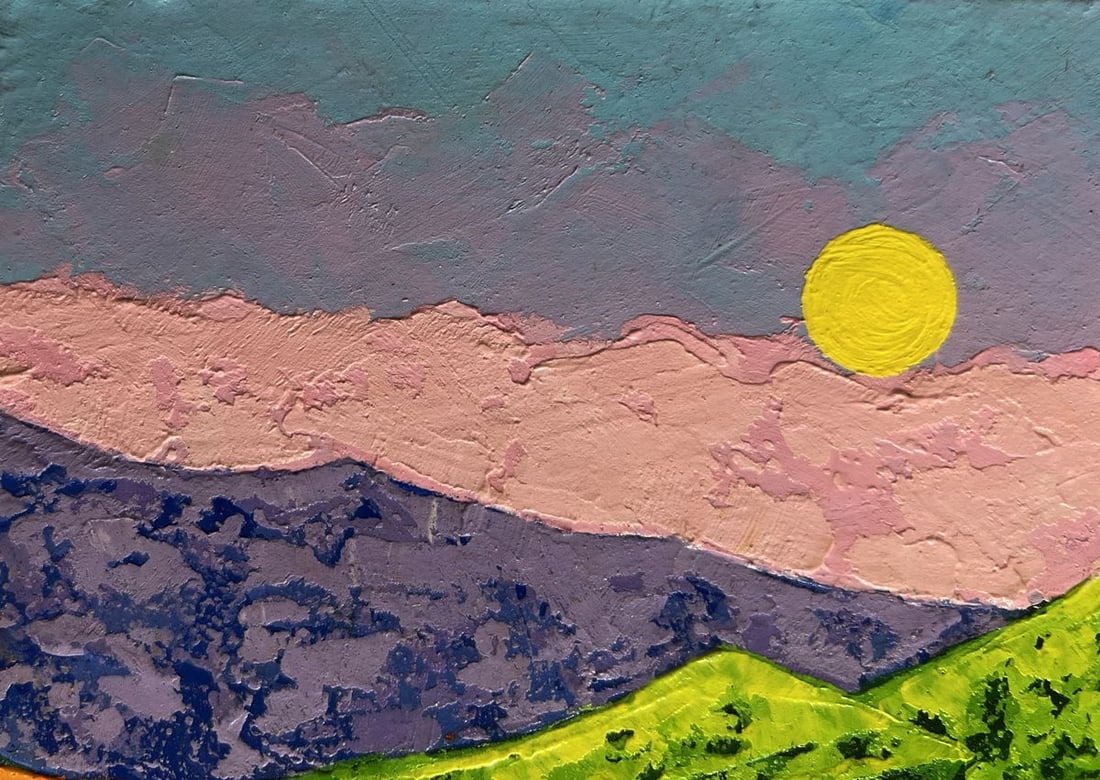 Oil painting Symphony of sunset over the mountains V. Zadorozhnya - 6