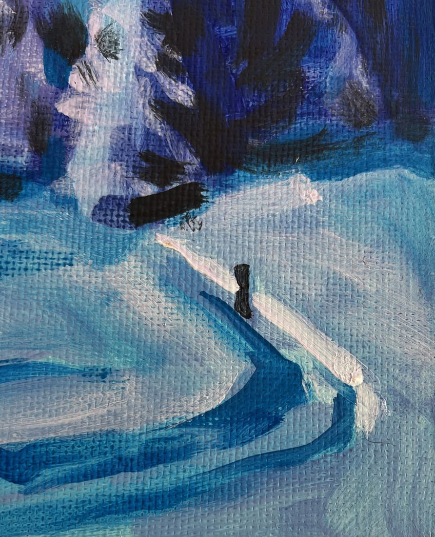 Acrylic painting After the winter snowstorm Mykhailo Patskan - 8