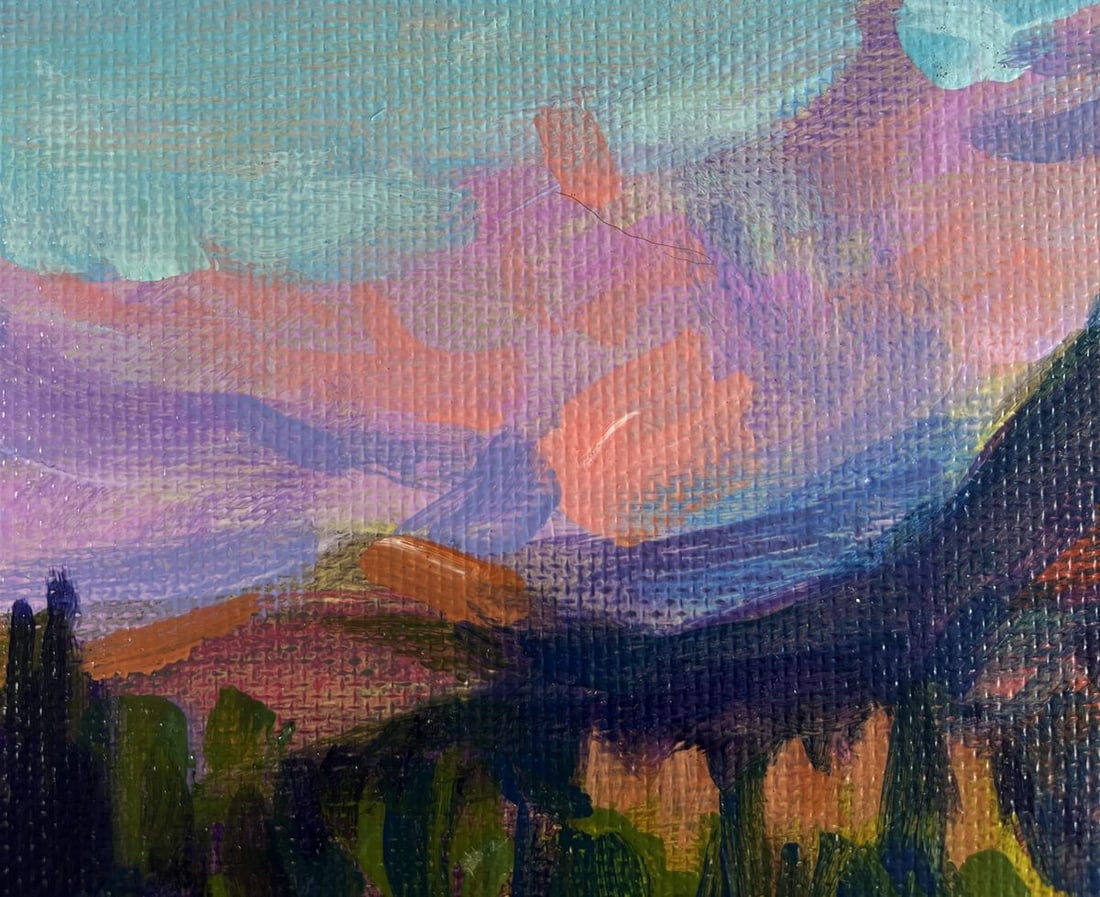 Acrylic painting Lake in the mountains Mykhailo Patskan - 5