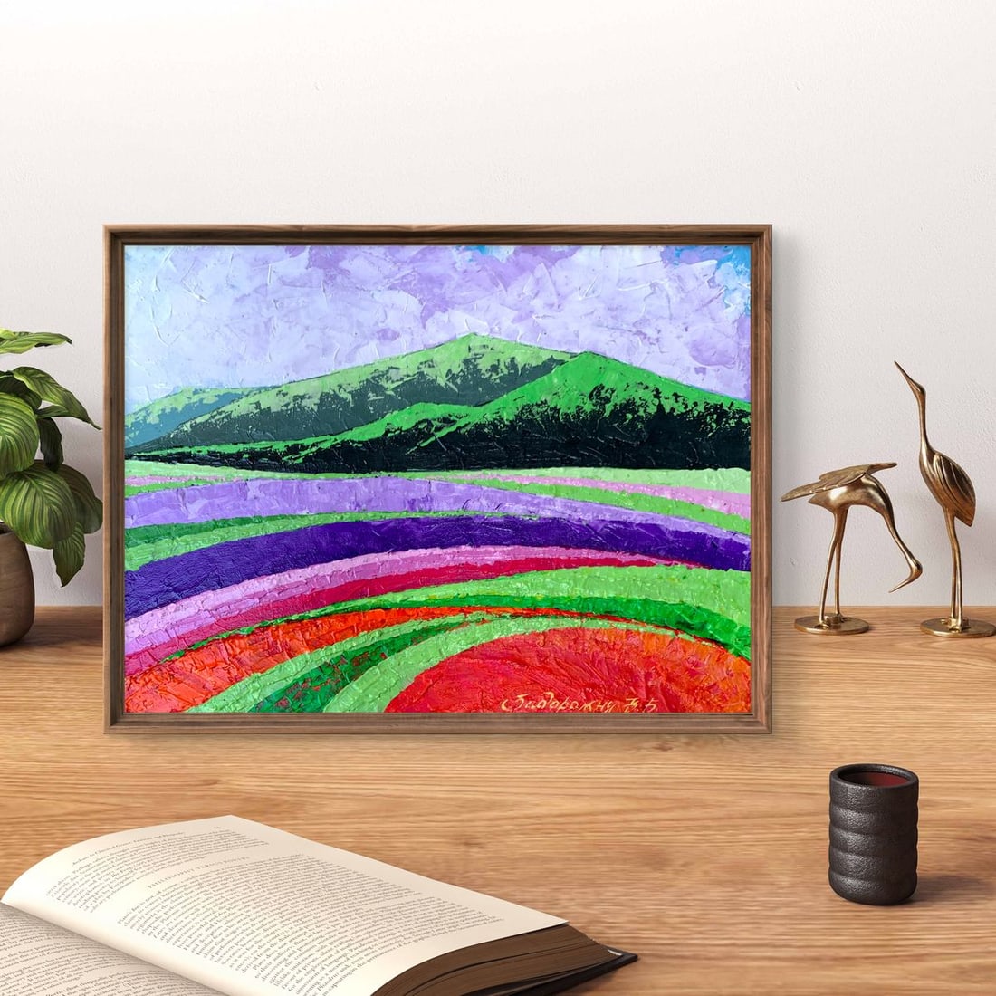 Oil painting High green mountains V. Zadorozhnya - 2