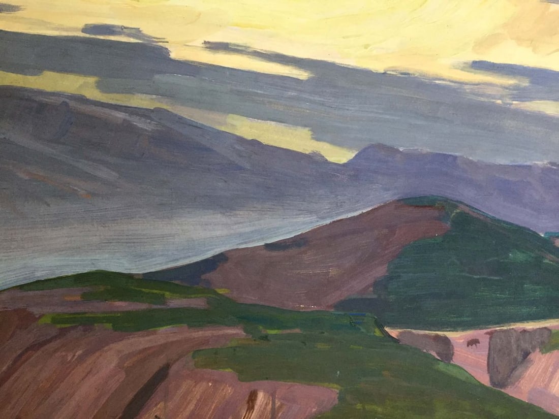 Gouache painting Mountain landscape Chernikov Vladimir Mikhailovich - 3