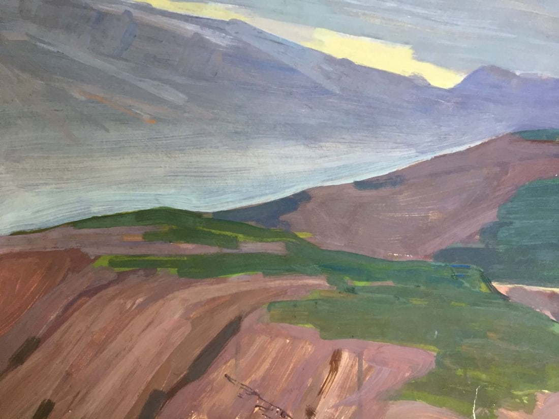 Gouache painting Mountain landscape Chernikov Vladimir Mikhailovich - 5