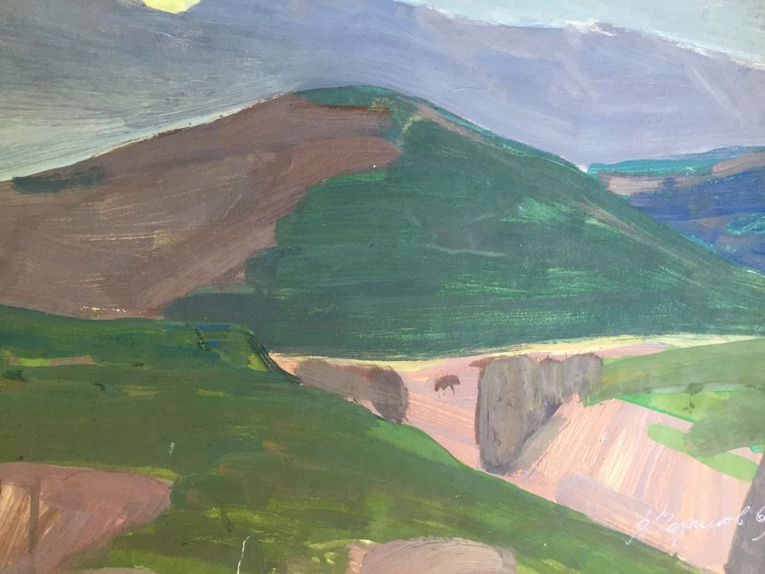 Gouache painting Mountain landscape Chernikov Vladimir Mikhailovich - 7