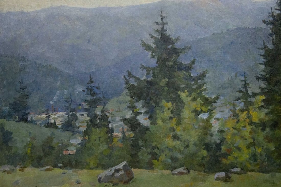 Oil painting Forest landscape - 2