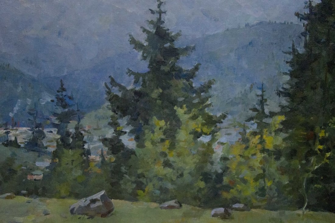 Oil painting Forest landscape - 6