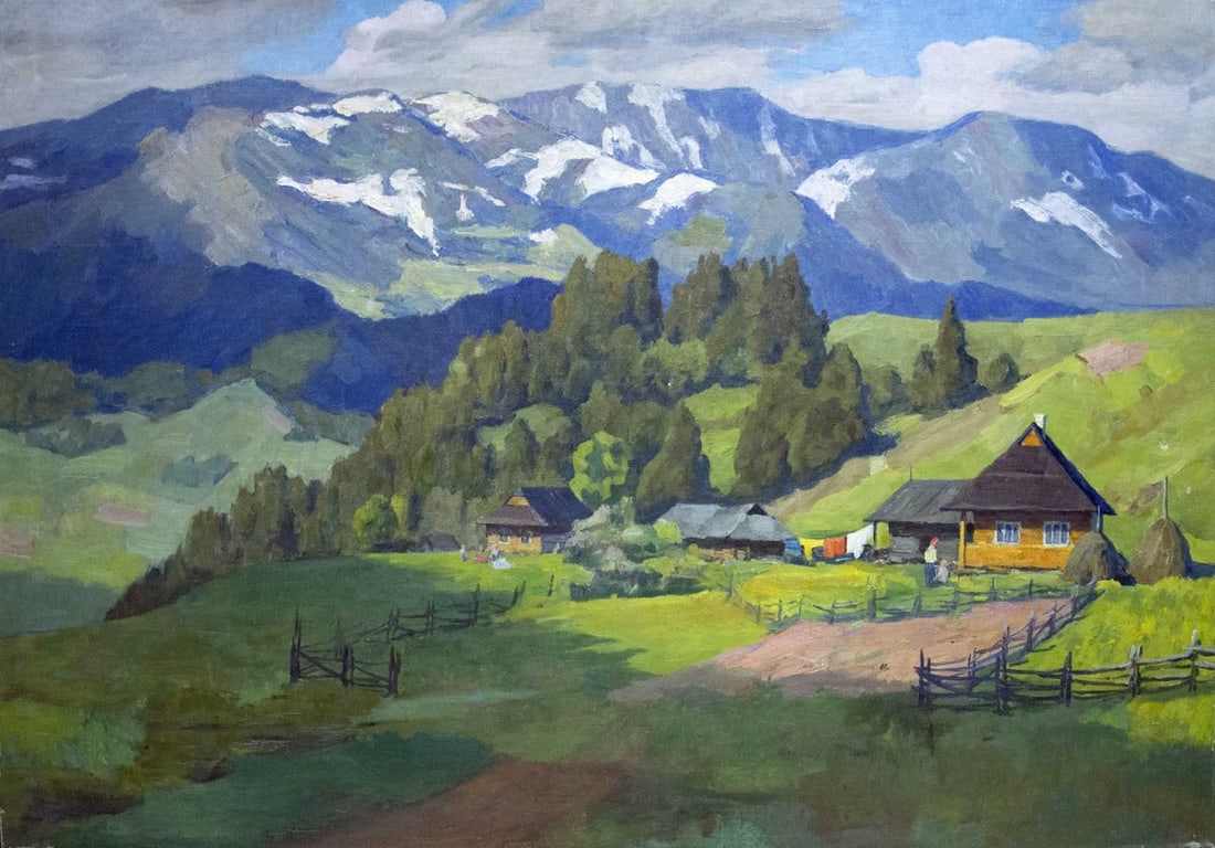 Oil painting Mountain landscape Potapenko Andrey Ilyich (1 of 12)